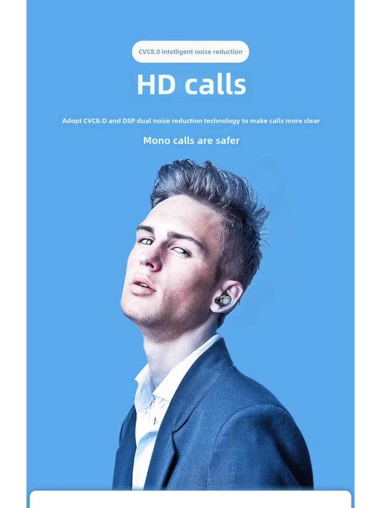 Auriculares Inalámbricos Bluetooth F9 con Reducción de Ruido: Diseño dual in-ear para deportes, música, juegos y rendimiento de baja latencia