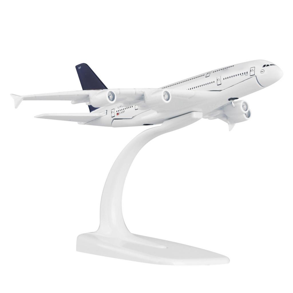1/400 A380 German Lufthansa Airbus Civil Airliner Plane Model 16cm Aircraft Aviation Model With Display Stand For Collection