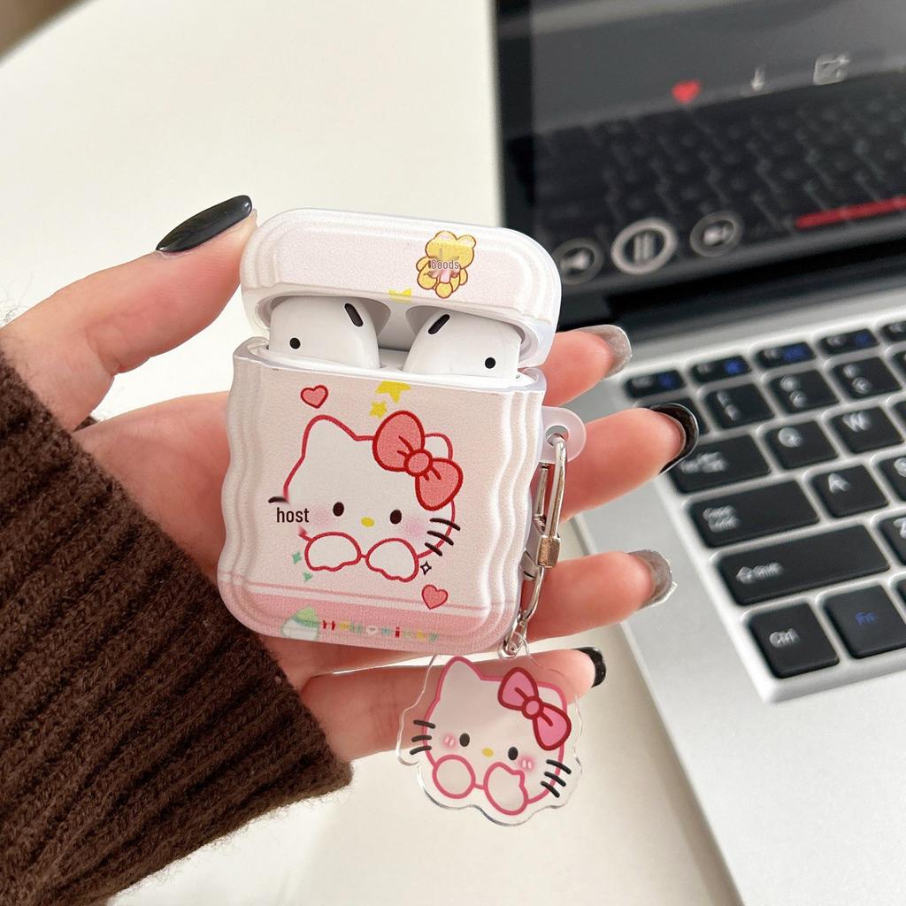 Cute Cartoon Cat AirPods Pro Case for Apple 2nd, 3rd, and 4th Gen Bluetooth Earphones