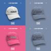 Trendy Magenta Cotton Baseball Cap For Women With Letter Embroidery Summer Hat