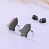 Golden Black Stainless Steel Stud Earrings Set Musical Evil Eye Bike Small Bell Carrot No Yes Earring Gift for Women