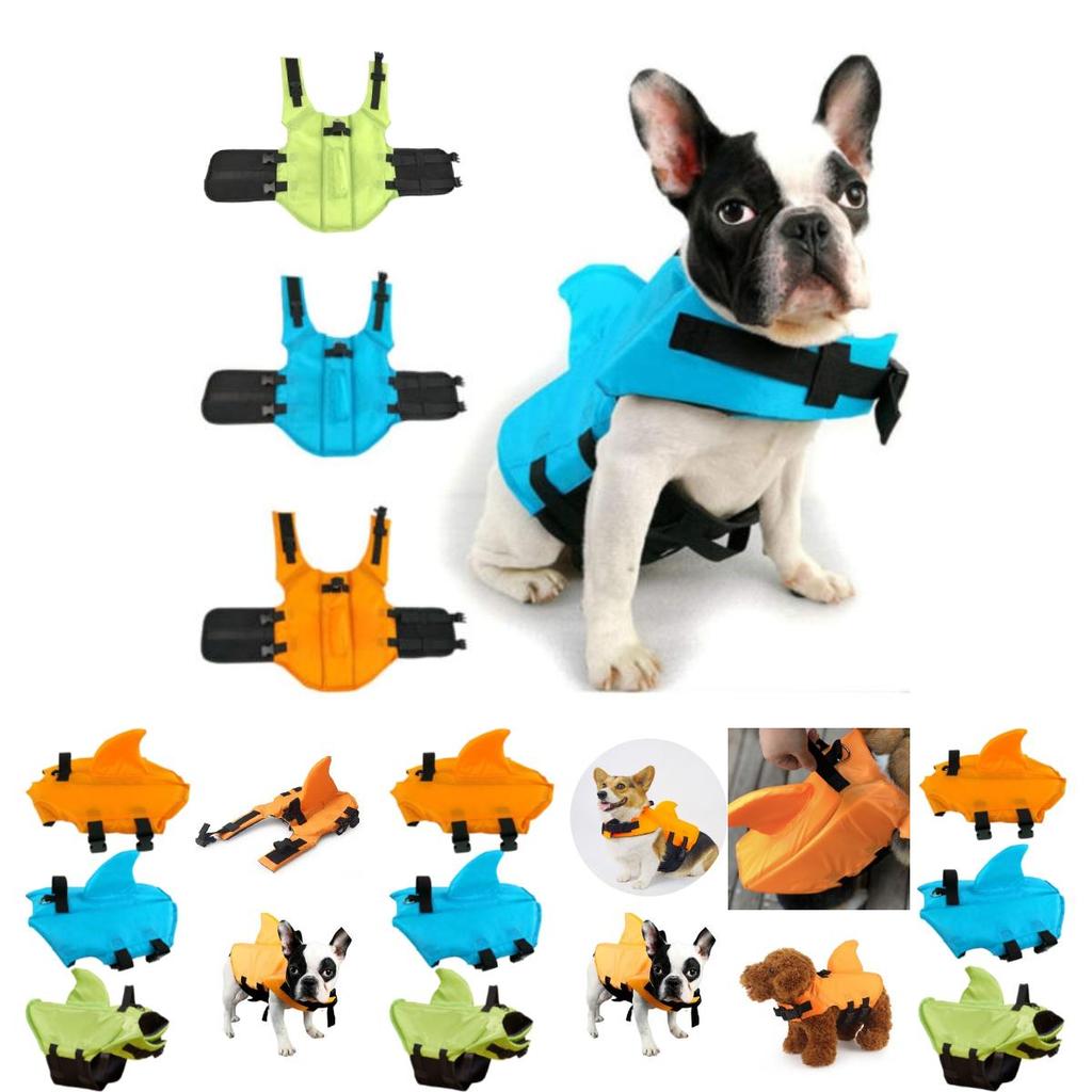Stylish Wangupet Shark Fin Pet Life Jacket For Small And Large Dogs