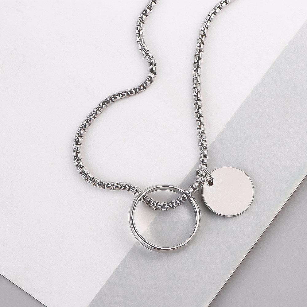 

Хип-хоп корейский панк мужчины цинк сплав цинка женщины кольцо ожерелье ключицы цепи кулон ожерелье модные украшения