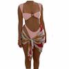 Women High Cut Bikini Set Two Piece Swimsuit Wireless Bra Bathing Suit Swimwear for Beach Pool