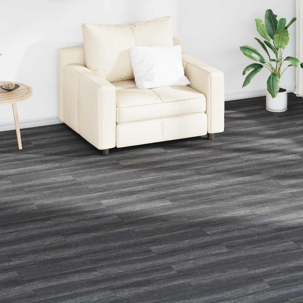 Floor Planks 18 Pcs Black and White 2.51 M² PVC