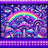 VIKAMA Halloween Rainbow Queen Tapestry Colorful Mushroom Mysterious Eye Living Room Music Room Psychedelic Decor