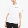 Nike Plant Print Round Neck American Vintage Breathable Loose Sports Casual Short Sleeve Drop Shoulder T-Shirt Women T-Shirt White DV6133-100