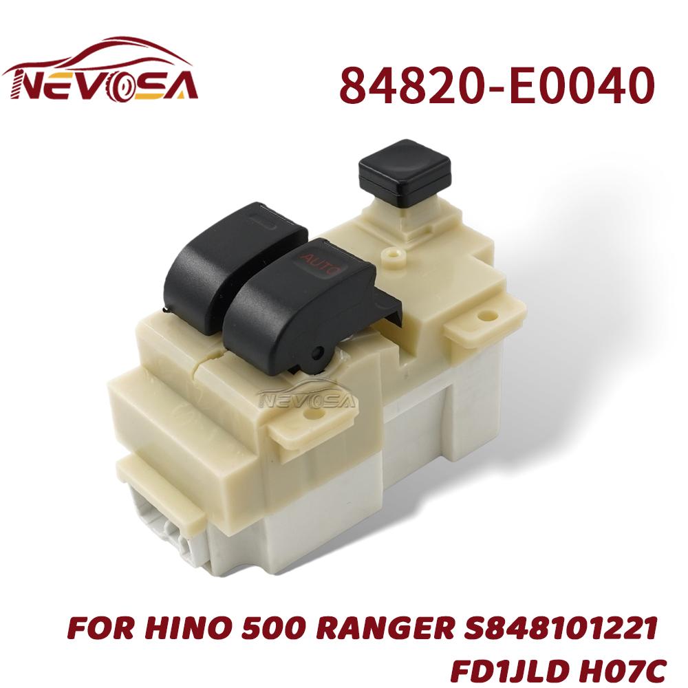S848101221 RHD For HINO Ranger 500 Auto Power Window Control Switch Glass Unit 84820-E0040 84820E0040 S848101220 Front Right Master Switch