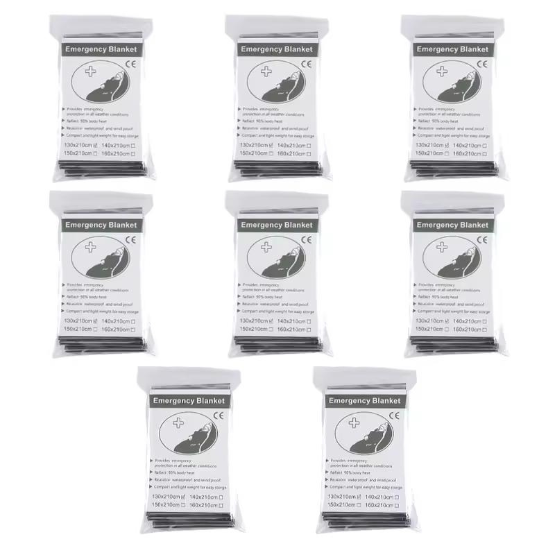 1-10PCS Emergency Blanket Outdoor Survive First Aid Military Rescue Kit Windproof Waterproof Foil Thermal Blanket for Camping