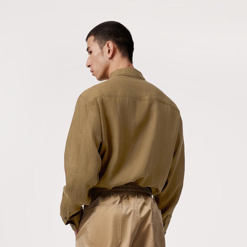 CROQUIS Men's Loose Fit Linen Shirt