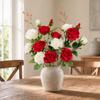 Realistic Simulation Big Rose Handmade Faux Rose Branch Artificial Rose Flower  Wedding Party