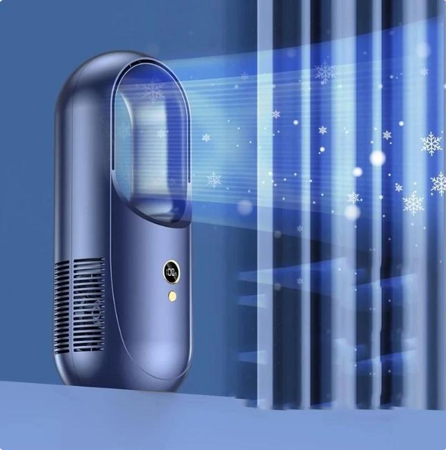 

2024 Новый безлопастной вентилятор со светодиодным дисплеем, настольный безвентиляторный кулер с лезвиями, охлаждающий вентилятор для офиса, портативный бесшумный вентилятор с зарядкой типа C