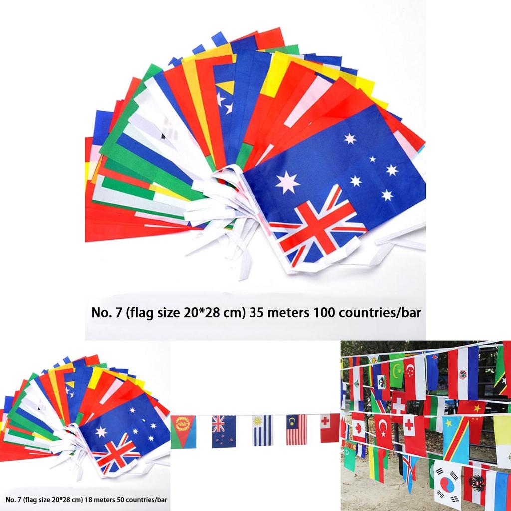 Multikulturní párty závěsná dekorace 50-100ks vlajek různých zemí