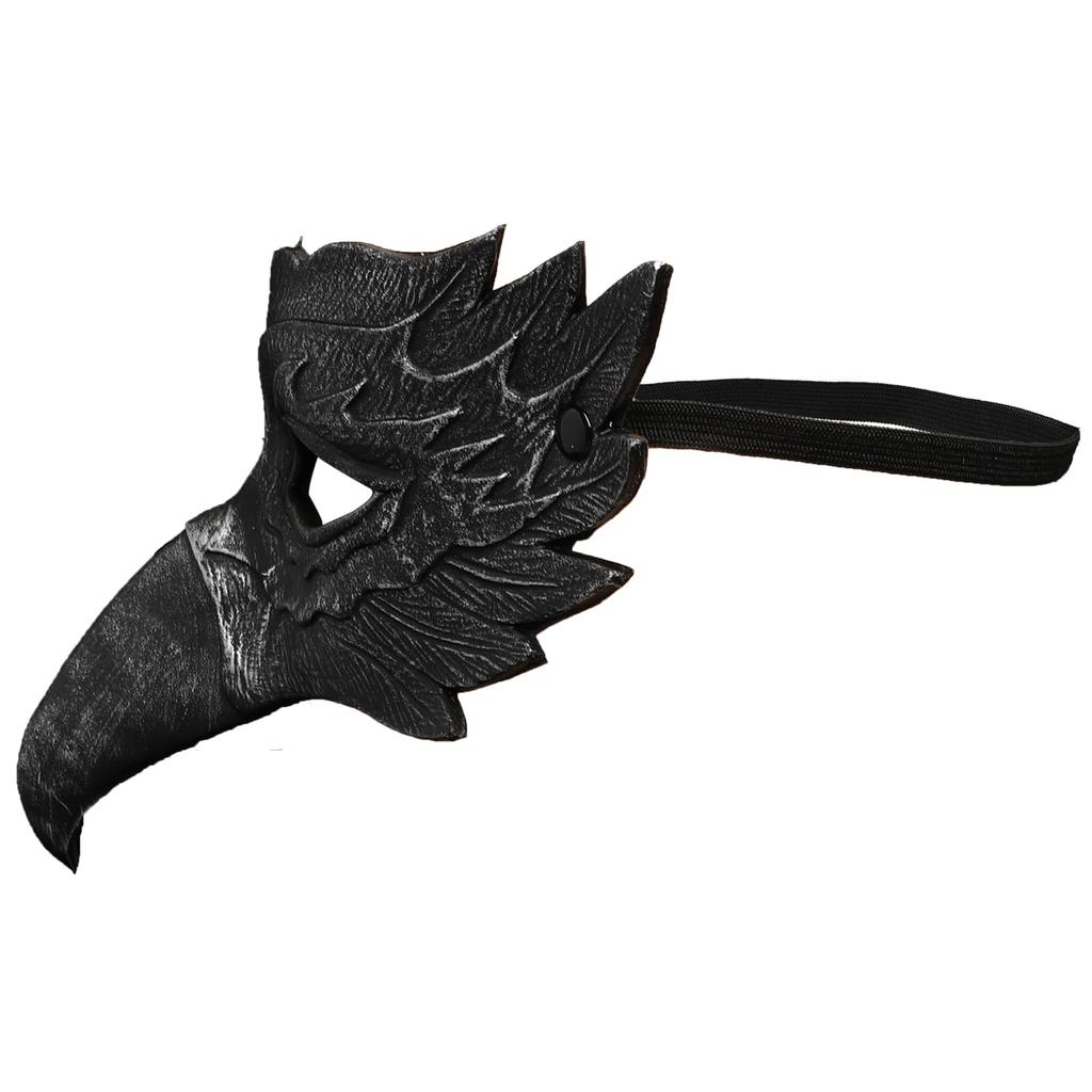 Halloween Krähenmaske Adler Vogel Halbgesichts-Maskerade Maske Tier Rabe Cosplay Kostüm Requisiten Erwachsene Frauen Männer