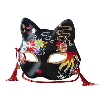 Cosplay Maske Handgemachte Halbgesichtsmaske Japanische Katzenmaske Japanischer Stil Für Bühnenauftritte Anime Cosplay