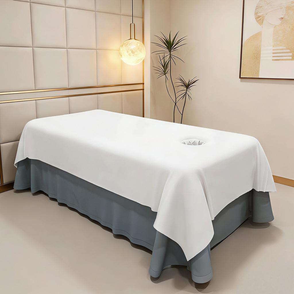 Beauty Salon Bed Sheets with Breathable Holes Thicken Massage Bedsheets Absorb Water Anti Wrinkle Dust-proof Bed Cover