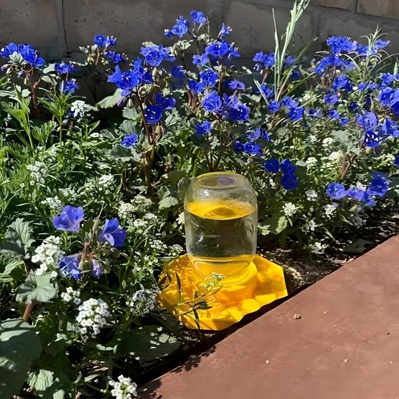 Plastic Safe Bee Feeder with Resting Place - Bee-Friendly Watering Station Fits Mason Jars for Garden & Patio Bees & Butterflies