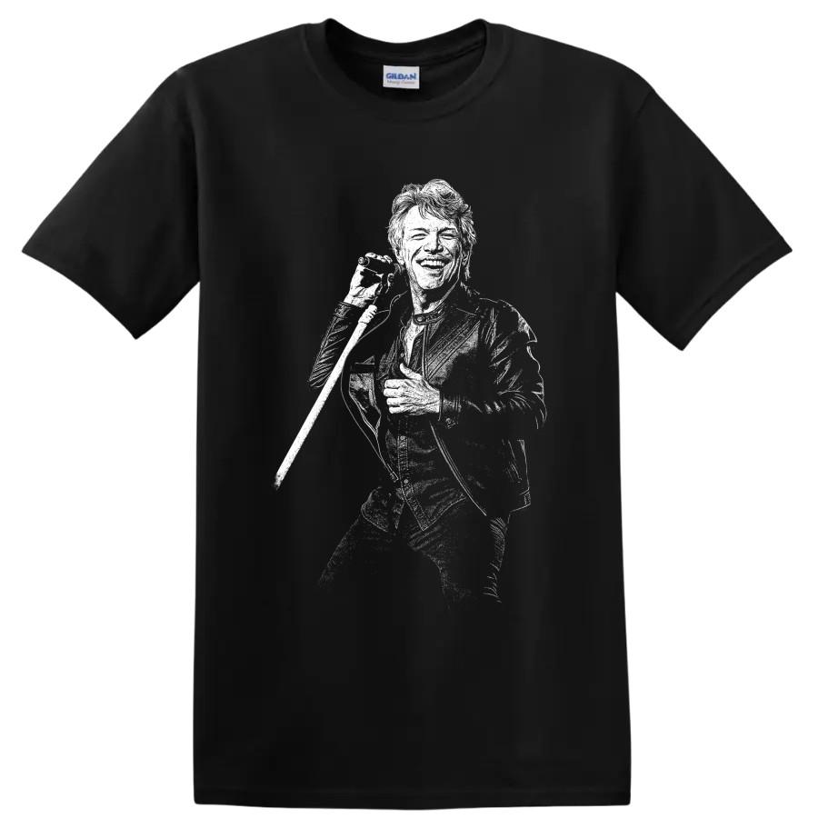 Mick Jagger Live Sänger Porträt T-Shirt Britischer Rockmusik Fan Grafik Kunst T-Shirt