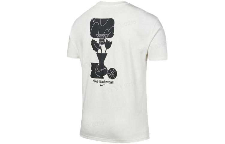 Nike T Shirts Men s Ecru Crew Neck Moderate Straight Fit DQ1906-133 XXXXL