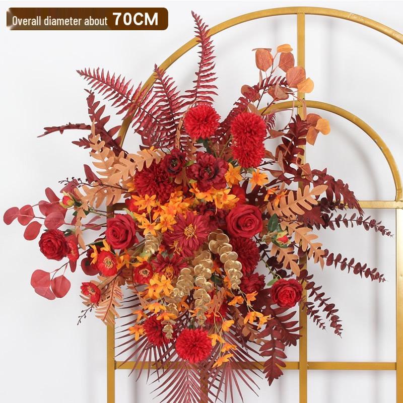 Large Silk Eucalyptus Flower Runner for Wedding Table Decoration