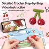 1PC Cherry Crochet Set for Beginners,Include Step-by-Step Video Tutorials(Accessories In Random Color)