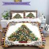 3pcs Christmas Tree with Star Beaded Holiday Bedding Set Includes One Quilt Cover and Two Pillowcases (No Core) - Festive Decorative Bedding for Bedro