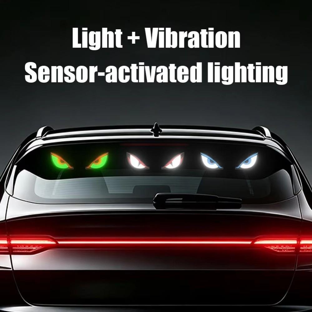Solar Powered Solar Warning Light Animated Vehicle Signal Lights Demon Eye Light SUV
