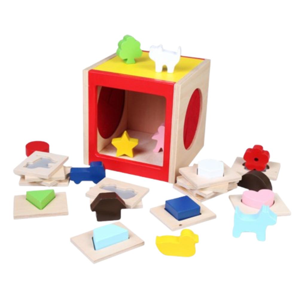 

Fun Shape Sorter Toy Early Learning Shape Matching Classification Box Baby