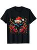 Crab Santa Christmas Lights Graphic Unisexs Cotton Crew Neck TShirt