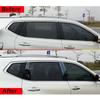 1Set Car Window Pillar Posts Door Trim Cover Piano Black For Nissan Rogue 14-20