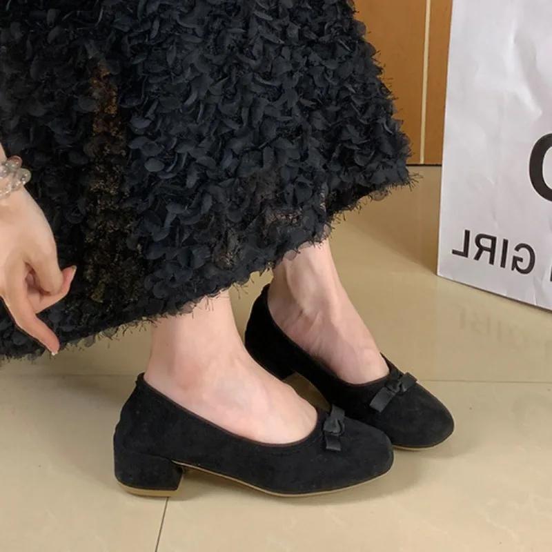 Модные роскошные кожаные туфли-лодочки с бантом — фото 3