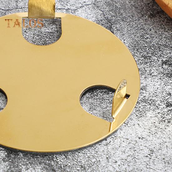 6-teiliges goldfarbenes Untersetzer-Set aus Edelstahl mit Halter, moderner Spiegel-Getränkeuntersetzer, runde Tassenmatten für Kaffeebar und Esstisch