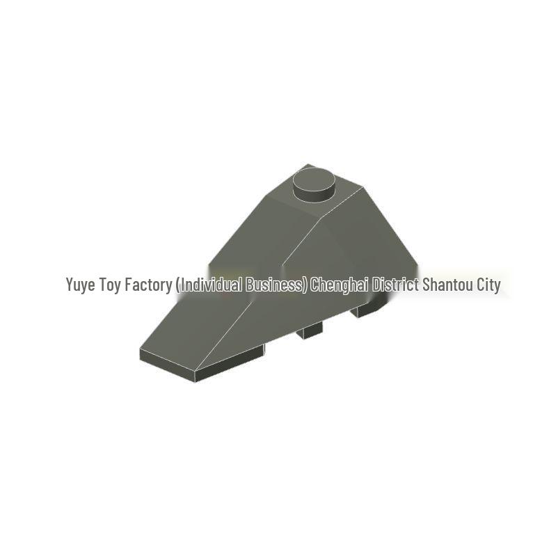 MOC-Compatible 43710 DIY 4x2 Left Wedge Building Block Piece 0.5 kg темно-серого