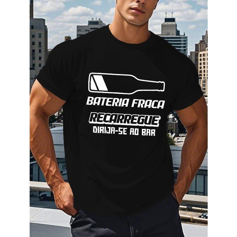 

Fun Portuguese Style Men s Short Sleeve T-Shirt Summer Top, Comfortable And Fashionable 4XL чорний