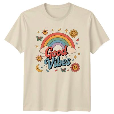 Good Vibes T-Shirt Retro Lifestyle Birthday Gift For Him And Her