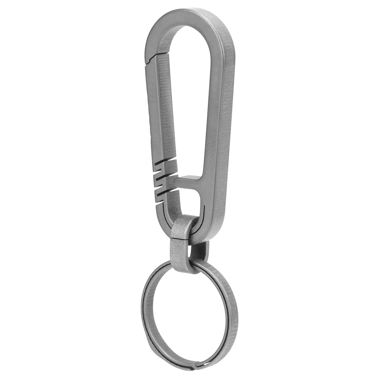 

Titanium Alloy Keychain Key Holder Quick Release Key Chain Ring Buckle Hanging CarabinerBlue
