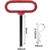 3/8 X 4 Inch Trailer Tow Hitch Pin And Clip, Tractors Hitch Cotter P For RV, Tractor, Lawn Mower (Red)
