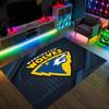 Warrington Wolves Design Crystal Velvet Carpet Cozy Non?Slip Printed Rug For Bedroom Living Room Entrance