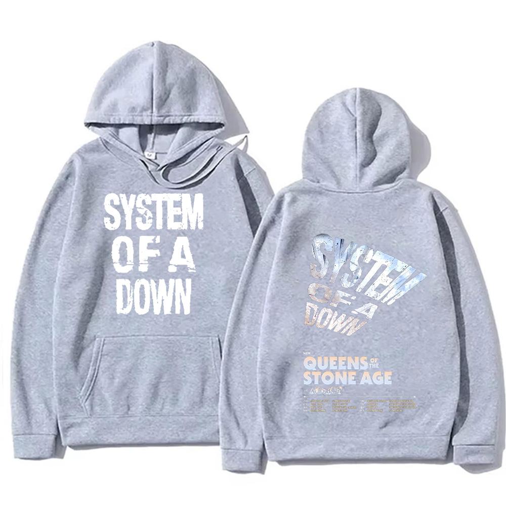 Rock Band System of A Down Hoodie System of A Down Tour 2026 Sweatshirt Alternative Metal Music Streetwear Unisex Gothic Top