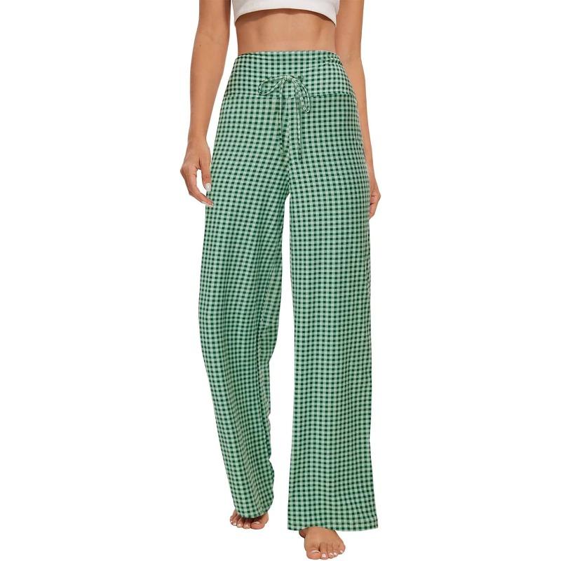 Skinny High-waisted Fitness Wide-leg Pants Zero-feeling Waist Drawstring Wide-leg Pants Fitness Sports Casual Trousers Women