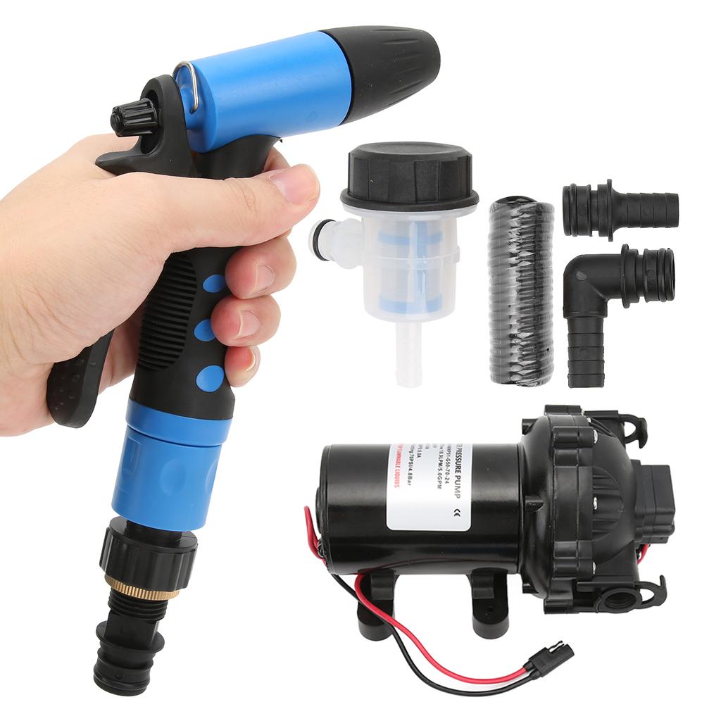 24V Washdown Pump Kit 5.0GPM 70PSI 137.8ft Head Deck Wash Pump for RV Marine Boat Yacht