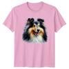 Sheltie Dog Portrait Graphic Pet Lover Collie Dog Breed TShirt
