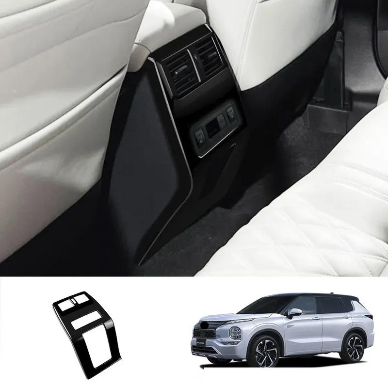 For Mitsubishi outlander   2024 ABS Carbon Fiber Rear Air Conditioning Outlet Decoration Cover Trim car Accessories Cuty