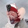 Crystal White Lotus Suitable for Samsung S24ULTRA Mobile Phone Case S23 Girl's S22 Metal Paint A52 Glass Case