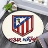 Custom Name Atletico de Madrid Round Area Rug,Carpet Rug for Living Room Bedroom Sofa Playroom Decor,Non-slip Floor Mat