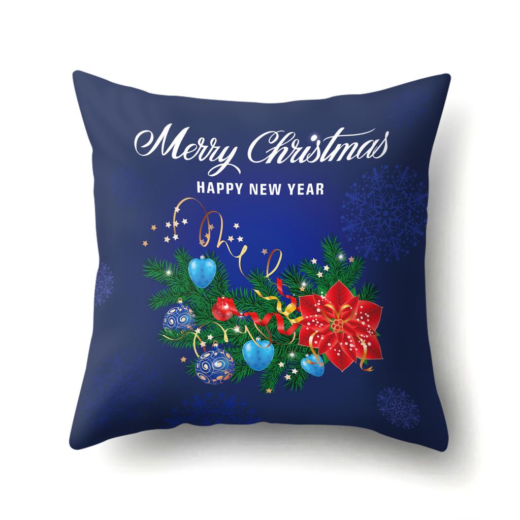 Christmas-Themed Patterns Throw Pillow Cover With Short Plush Print For Living Room Sofa Decoration Cushion Cover Pillow Covers