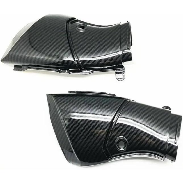 Motorcycle Front Airduct Intake Tube Fairing Accessory Air Duct ABS Carbon Fiber Cowl Compatible with Yamaha YZF R1 YZFR1 2009-2014 2013(Carbon Fiber