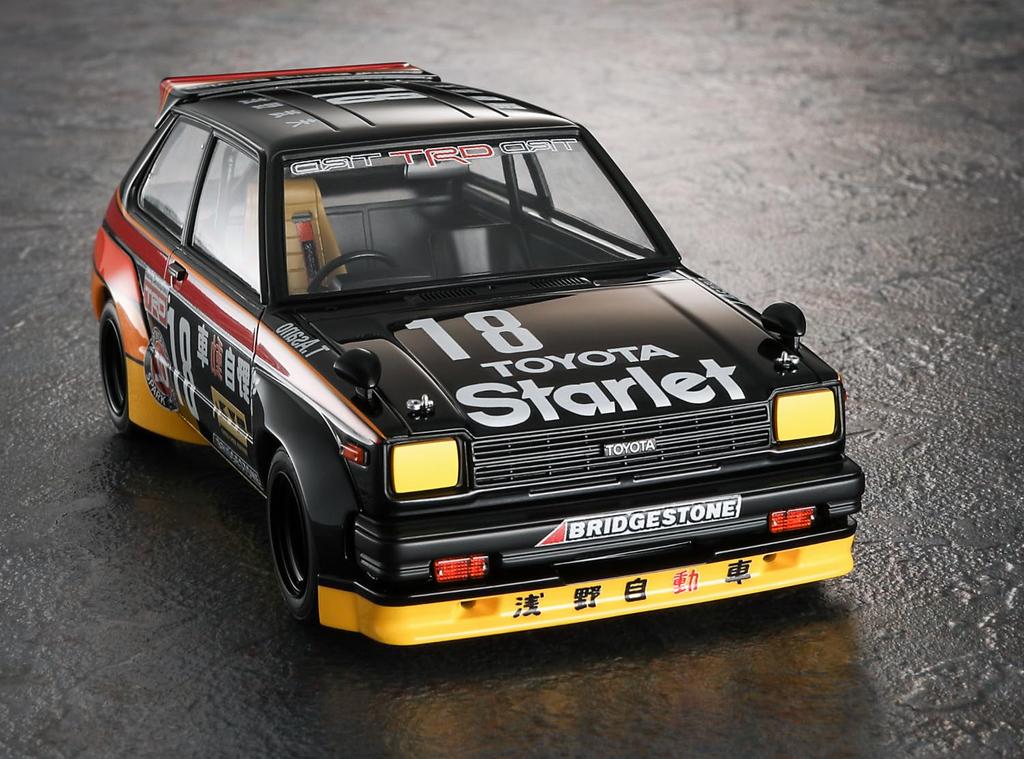 Hasegawa Asano Jidosha Starlet KP61 1982 Starlet Grand Cup Race Champion Plastikmodell 20734 1/24 (Auto)