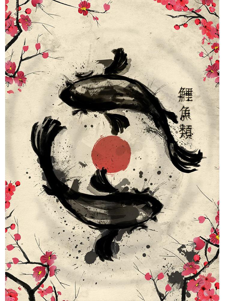 Retro Japanese Samurai Posters Canvas Painting Japan Culture Wall Art Picture For Living Room Home Decoration Frameless