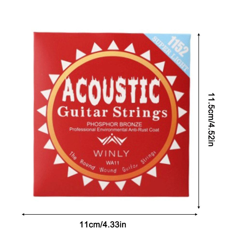 Phosphor Bronze Strings Steel Core Light Acoustic Strings Phosphor Bronze Coating Guitar Strings Guitar Accessories